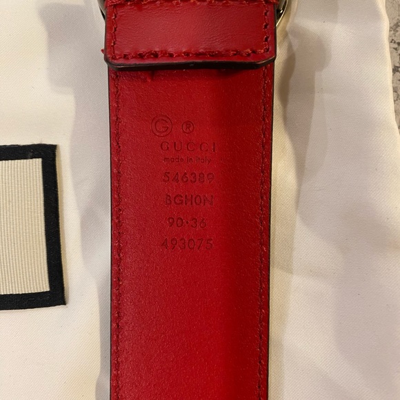 GUCCI SIGNATURE LEATHER BELT - Picture 5 of 7